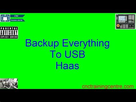 back up a cnc machine|youtube haas cnc backup.